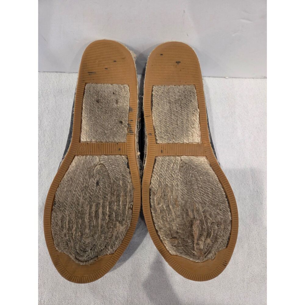 Brighton Jett Women's Black Pebbled Leather Silver Stud Detail Espadrilles Sz 9 - Picture 8 of 8